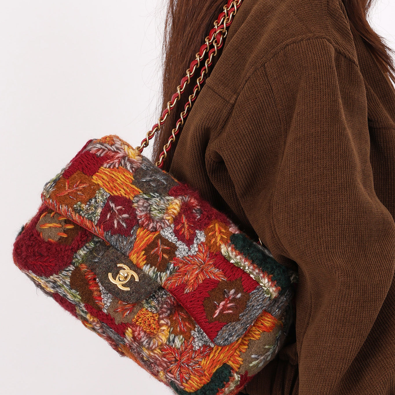 Chanel Medium Single Flap Multicolor Tweed AGHW