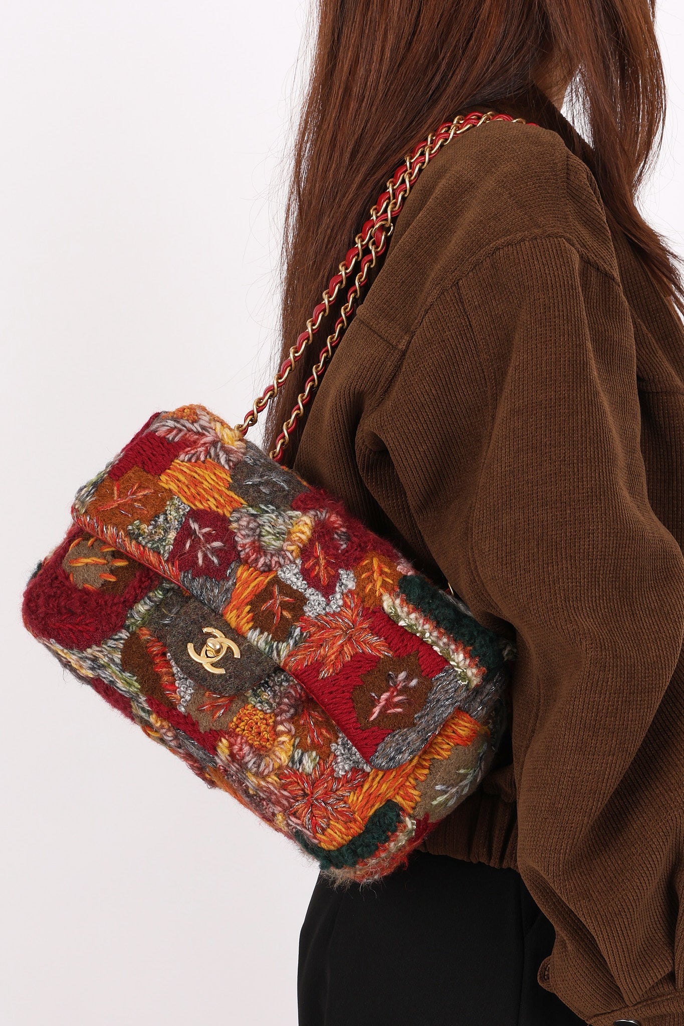 Chanel Medium Single Flap Multicolor Tweed AGHW