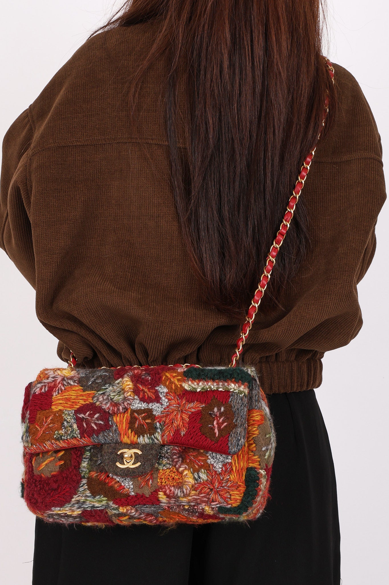 Chanel Medium Single Flap Multicolor Tweed AGHW