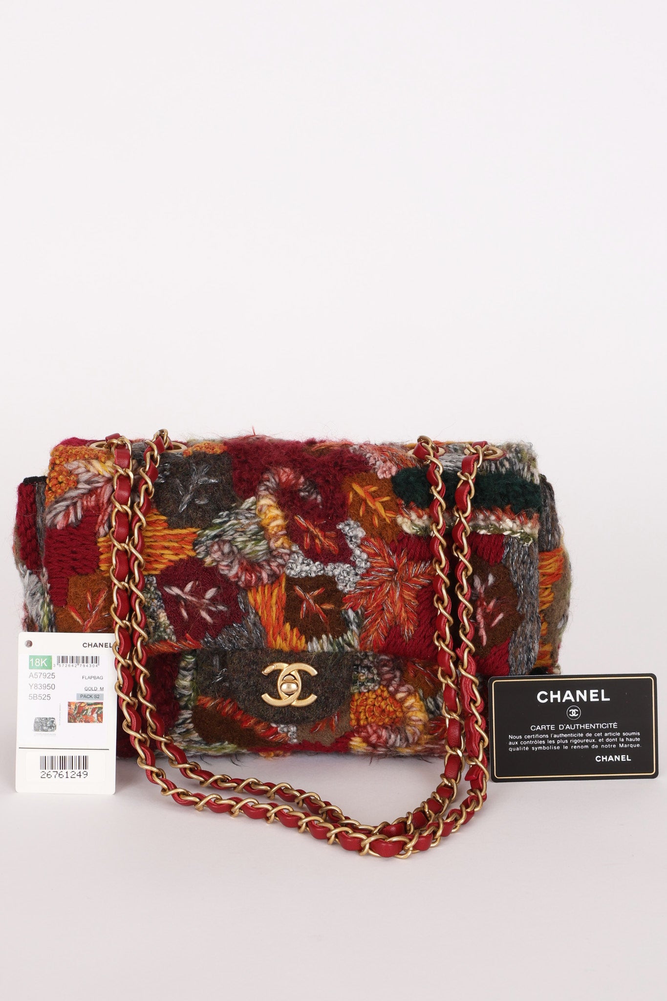 Chanel Medium Single Flap Multicolor Tweed AGHW
