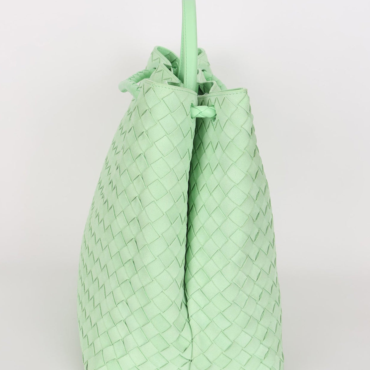 Bottega Veneta Large Intrecciato Andiamo Bag Wasabi Mint Suede