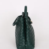 Bottega Veneta Medium Intrecciato Andiamo Bag Emerald Green Lambskin