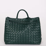 Bottega Veneta Medium Intrecciato Andiamo Bag Emerald Green Lambskin