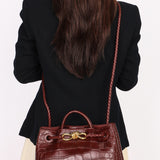 Bottega Veneta Alligator Small Andiamo Bag
