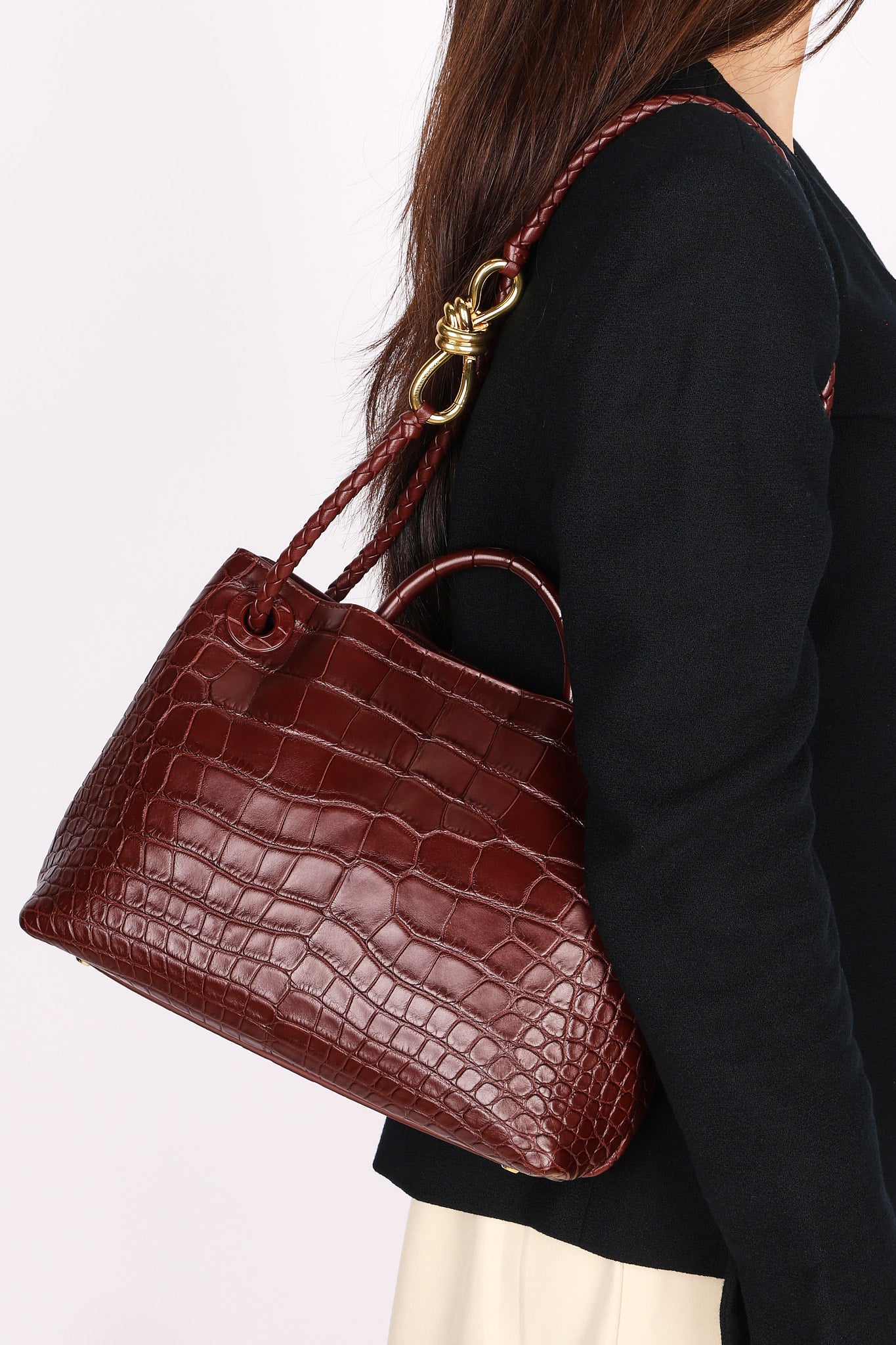 Bottega Veneta Alligator Small Andiamo Bag