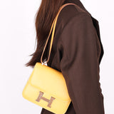 Hermès Constance 18 Paille Swift with Lizard Trim 2016 PHW