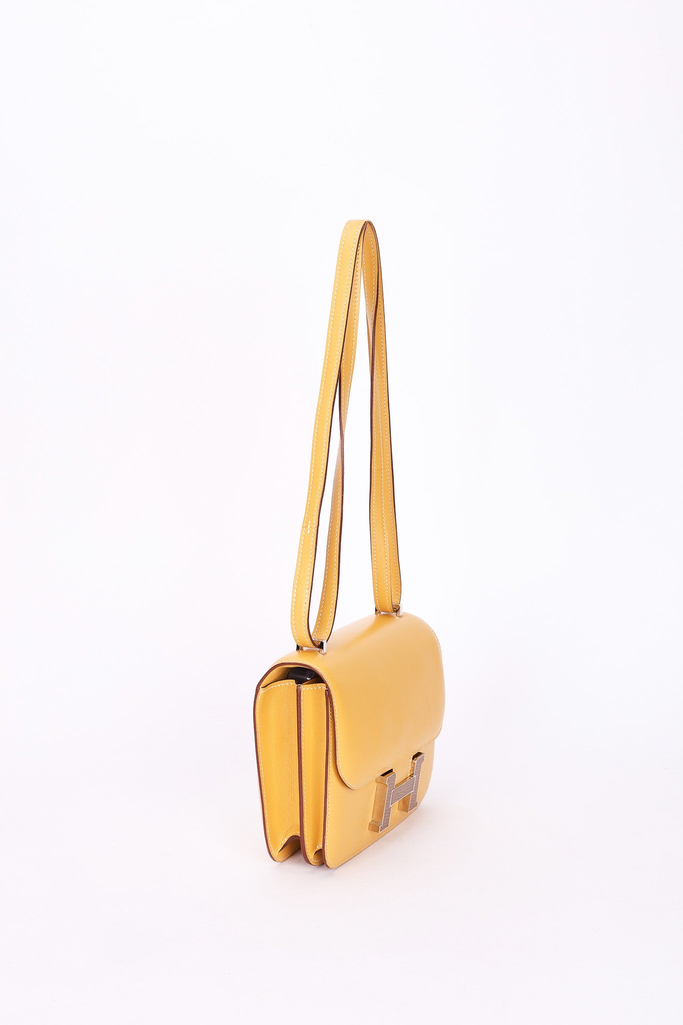 Hermès Constance 18 Paille Swift with Lizard Trim 2016 PHW