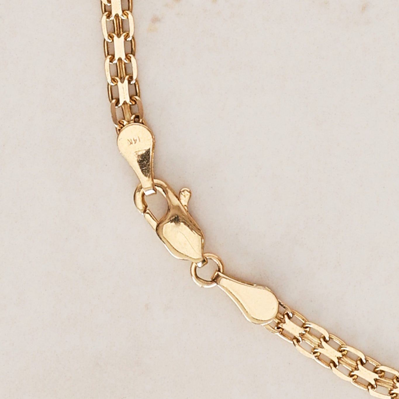 14K Yellow Gold Double Link Chain Necklace