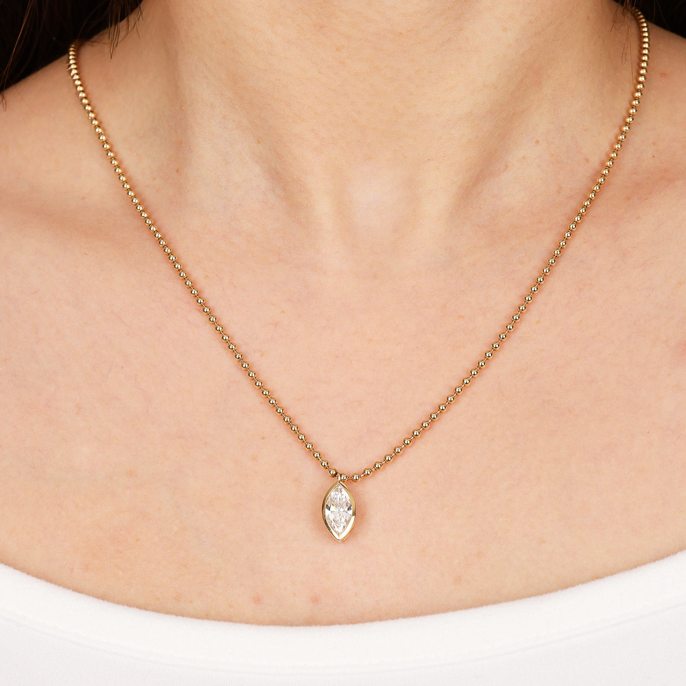Effy 14K Yellow Gold Lab-Grown Diamond Pendant Necklace