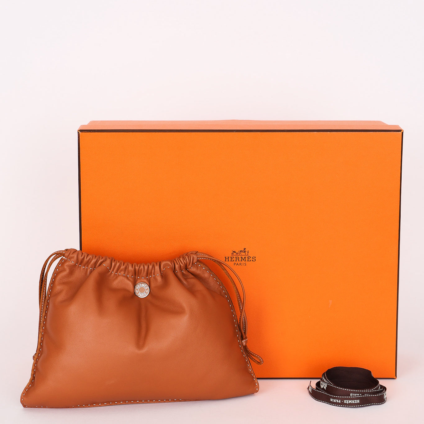 Hermès Pilo Pouch Gold Agneau PHW
