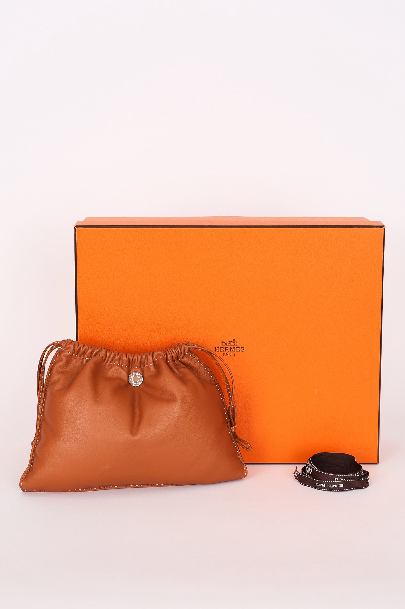Hermès Pilo Pouch Gold Agneau PHW
