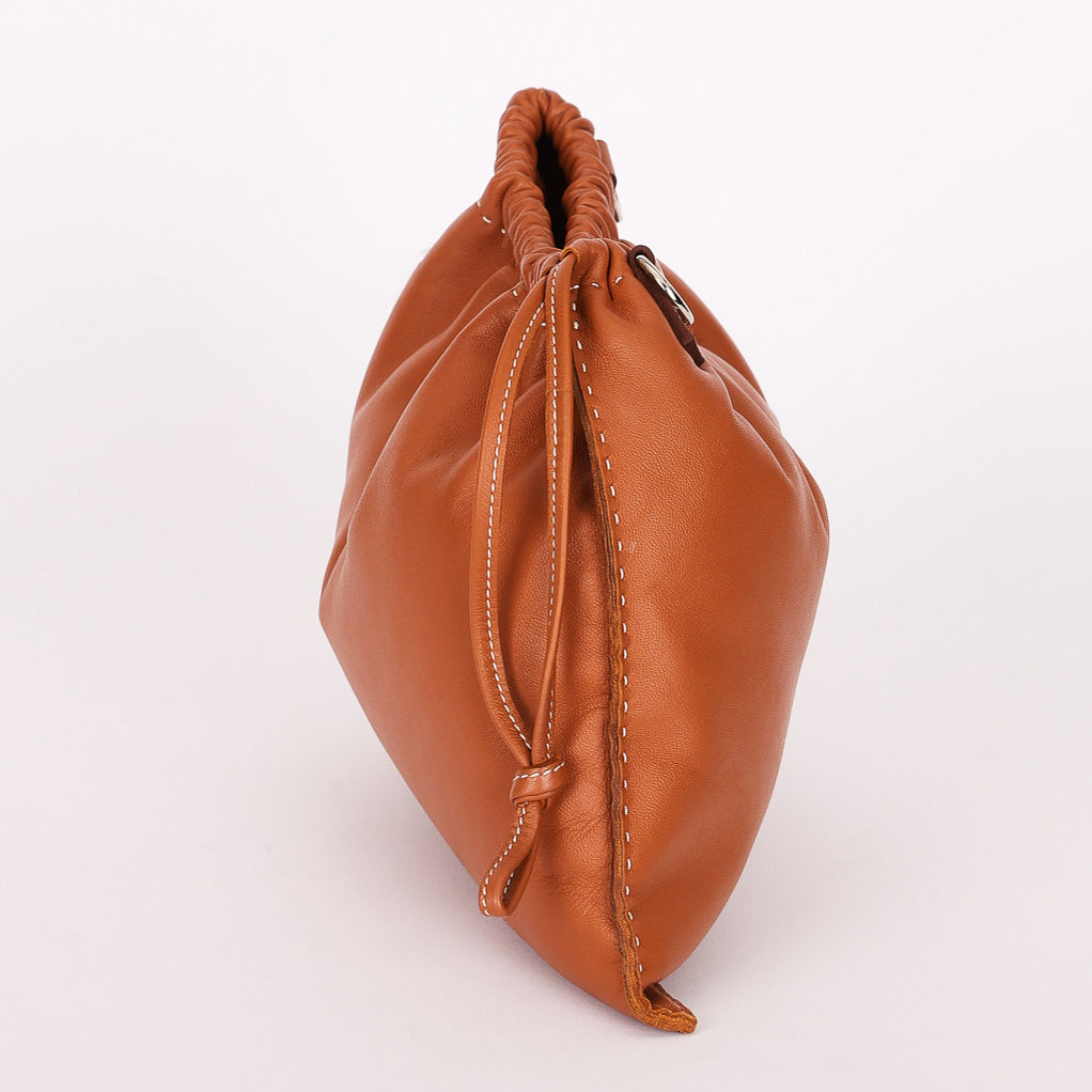 Hermès Pilo Pouch Gold Agneau PHW