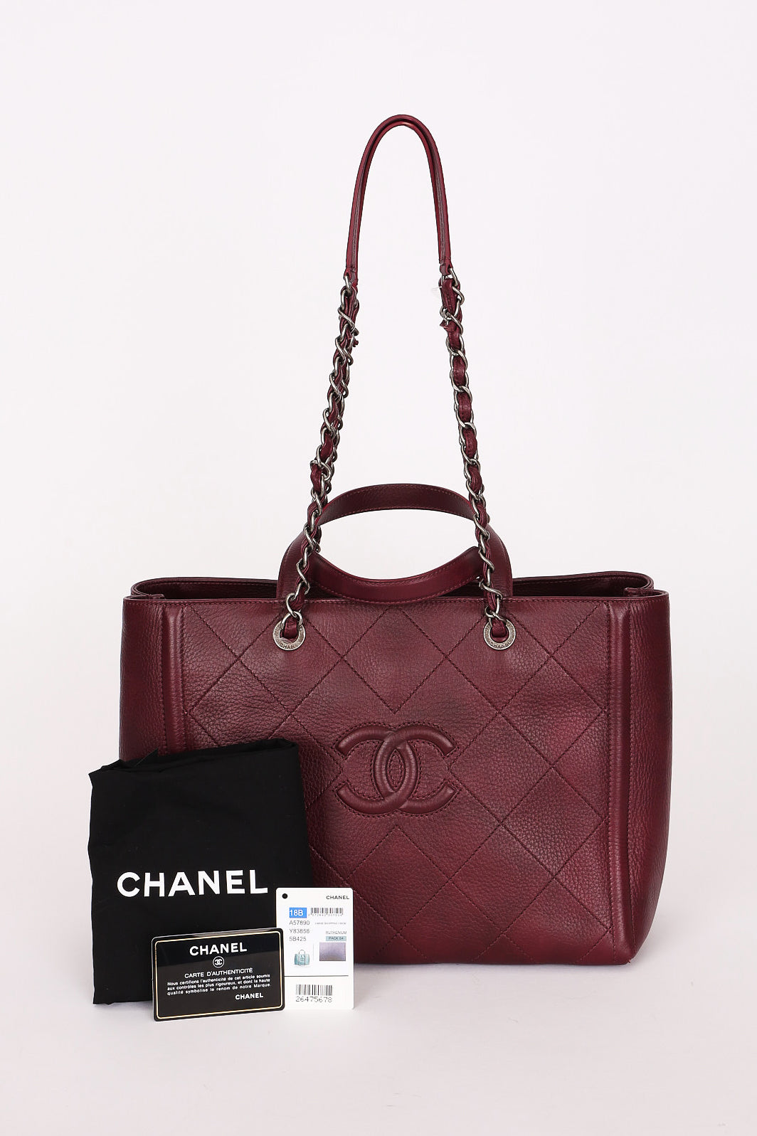 Chanel Shopping Tote Bordeaux Caviar RHW