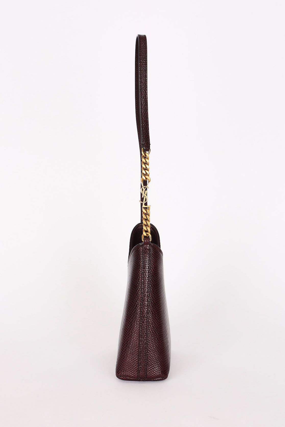 Saint Laurent Mini Rendez-Vous Bag Bordeaux Lizard