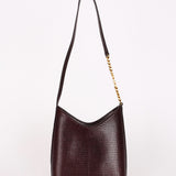 Saint Laurent Mini Rendez-Vous Bag Bordeaux Lizard