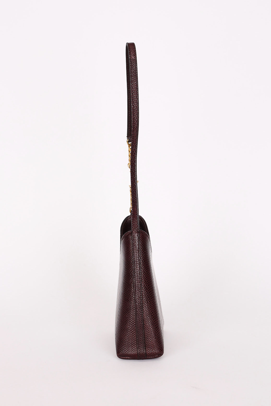 Saint Laurent Mini Rendez-Vous Bag Bordeaux Lizard