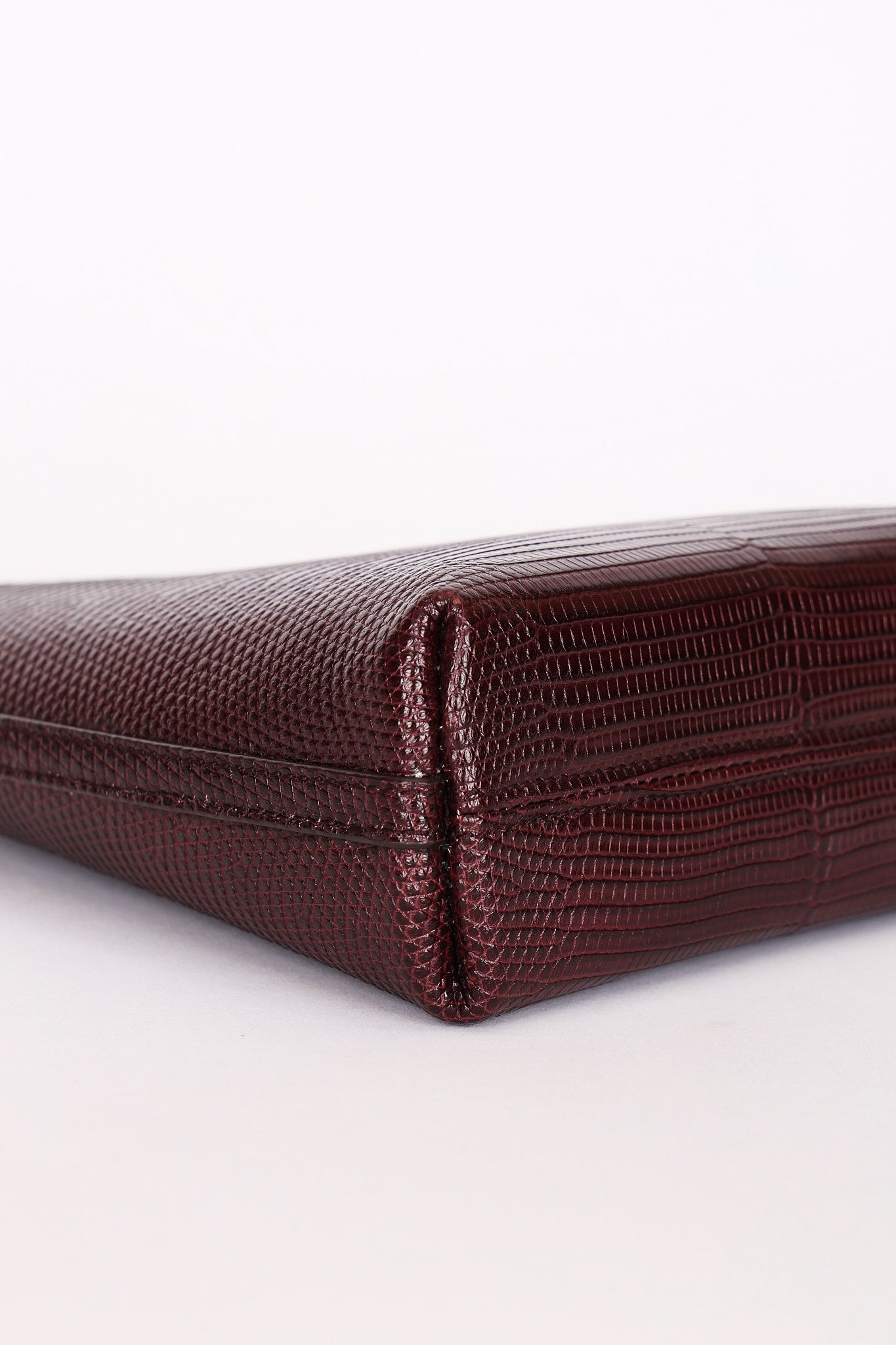 Saint Laurent Mini Rendez-Vous Bag Bordeaux Lizard