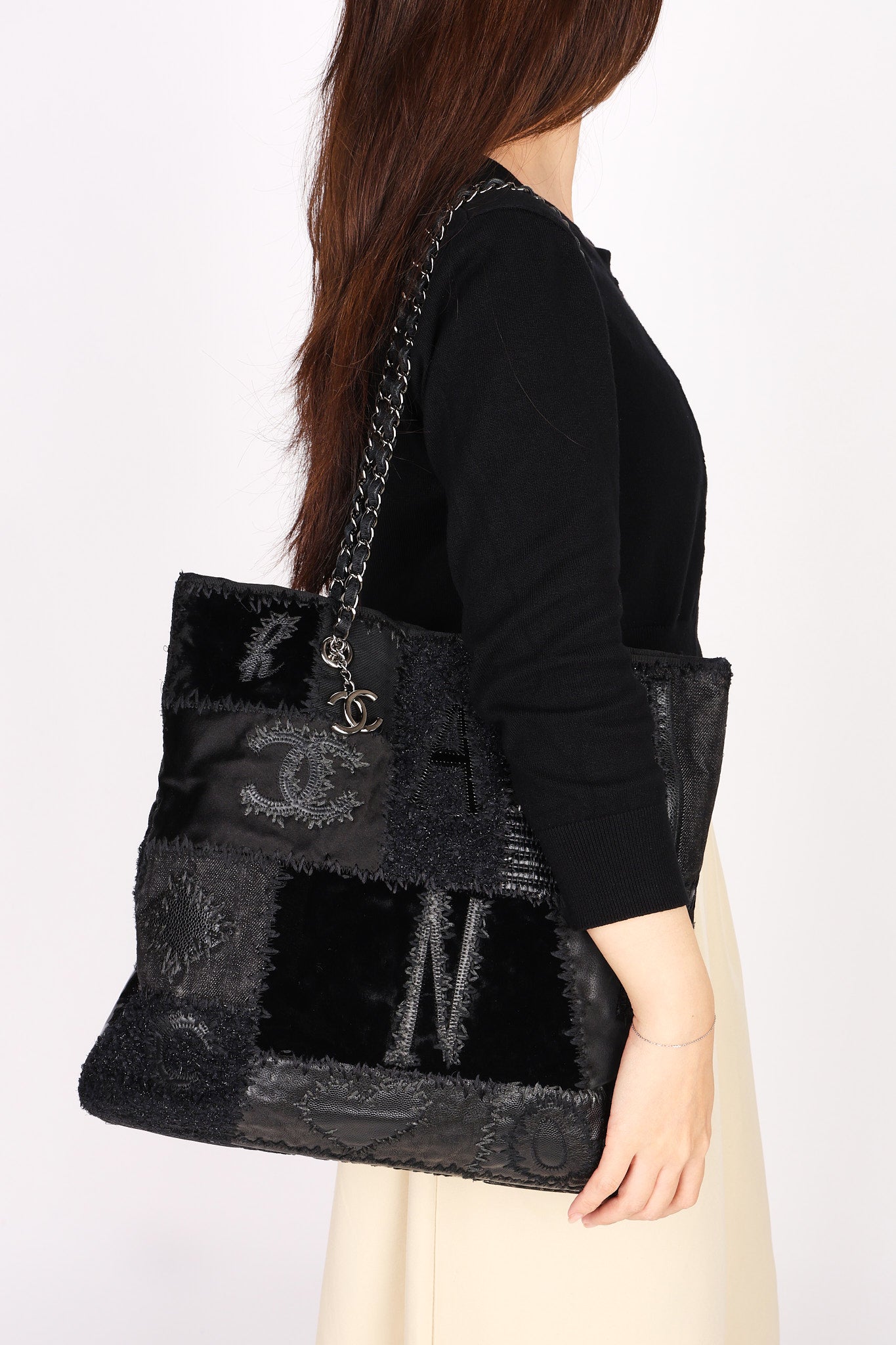 Limited Edition Chanel Patchwork Tote Black 2017 DSHW