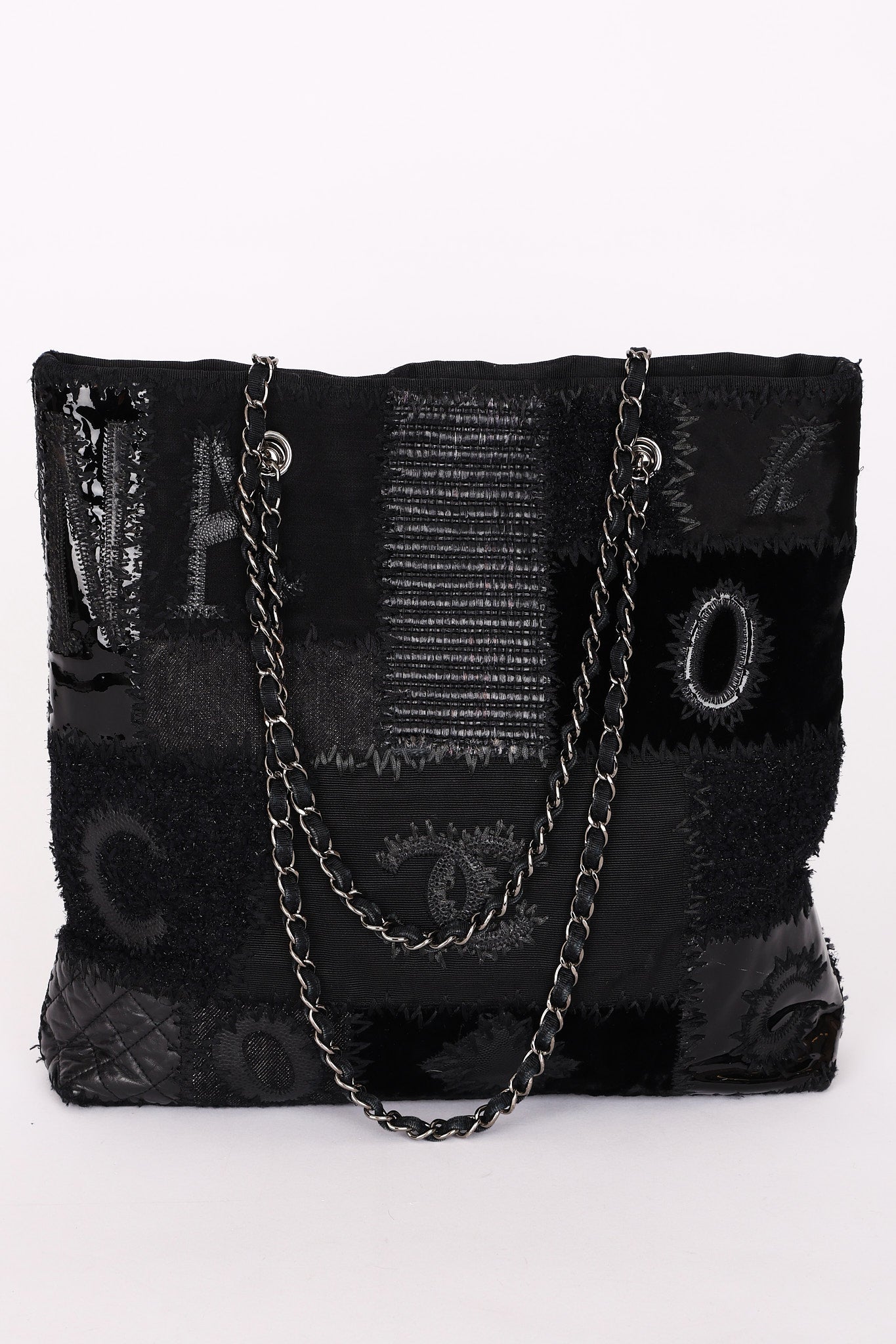 Limited Edition Chanel Patchwork Tote Black DSHW