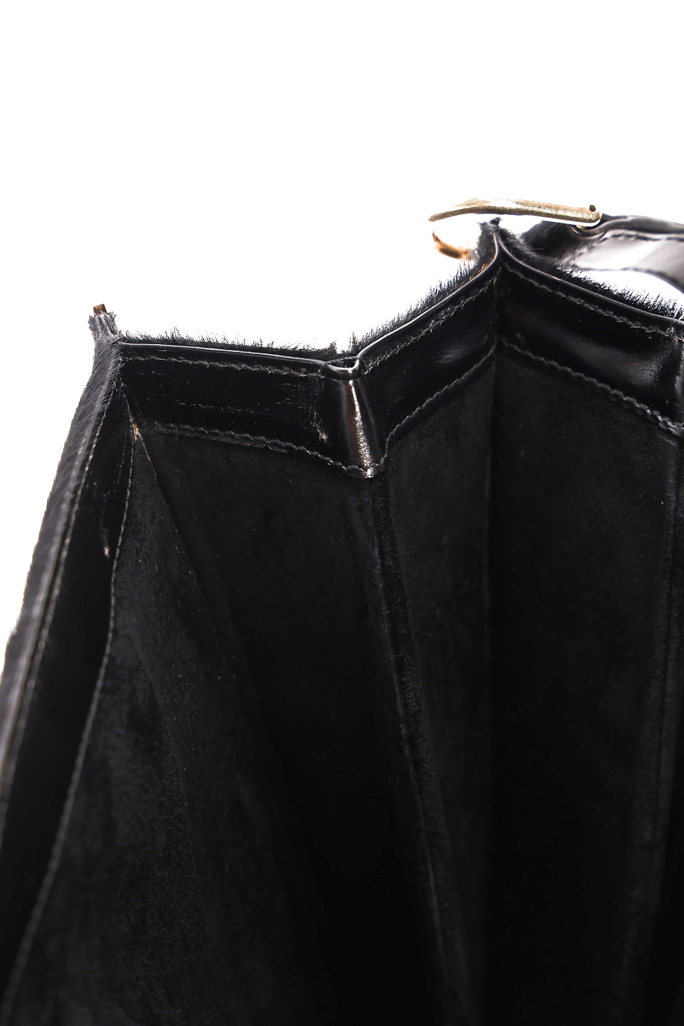 Gucci Gold Frame Ponyhair Shoulder Bag 1980s