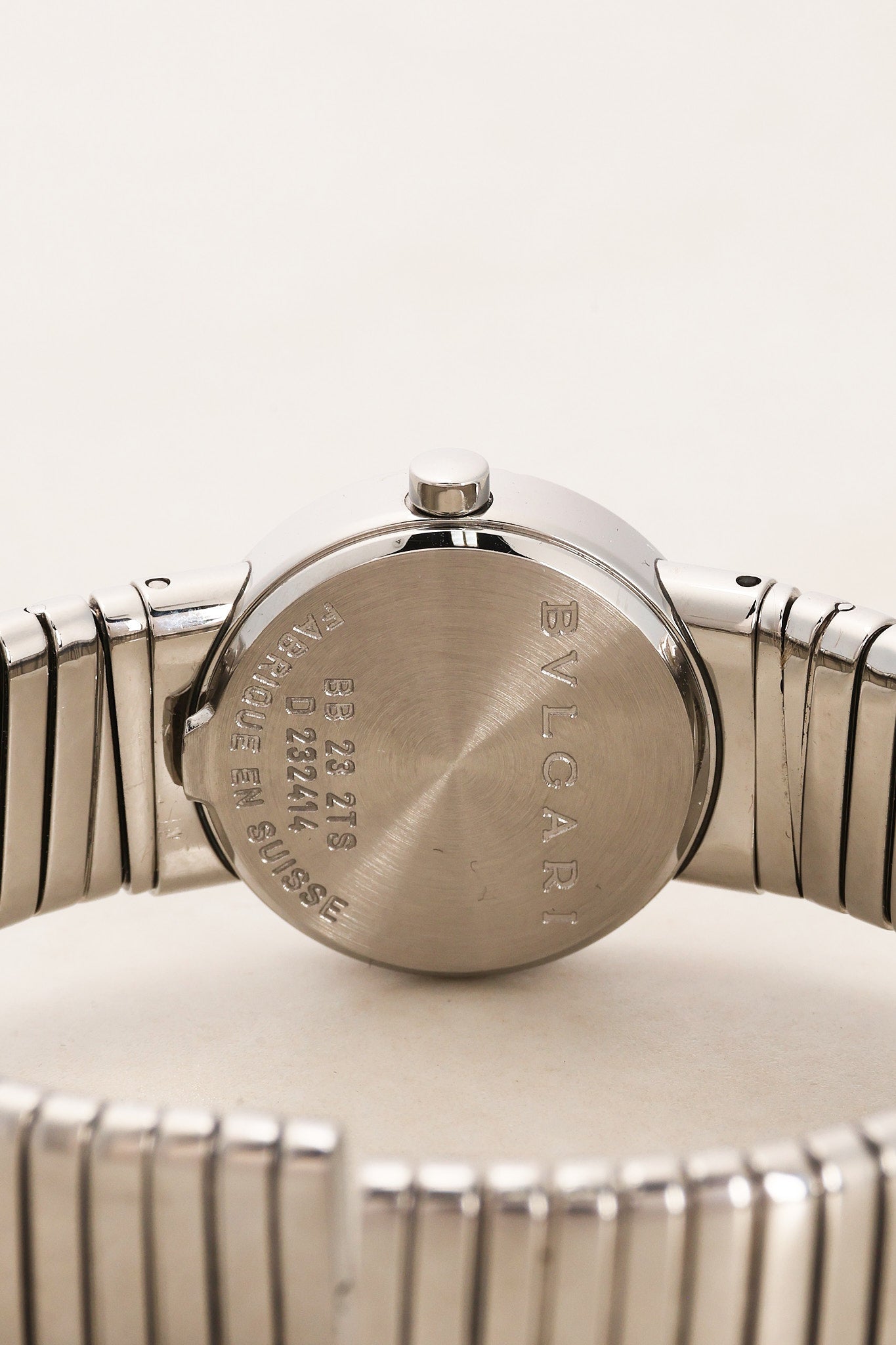 Bvlgari Tubogas Stainless Steel Cuff Watch 23mm