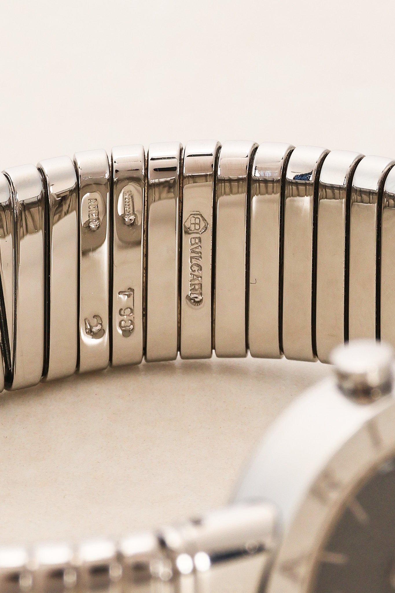 Bvlgari Tubogas Stainless Steel Cuff Watch 23mm