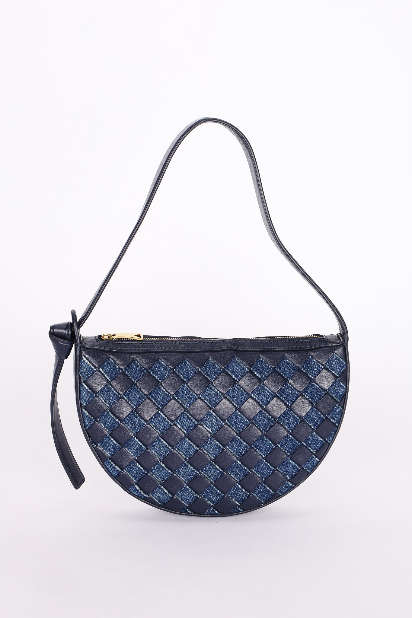Bottega Veneta Intrecciato Denim Sunrise Bag