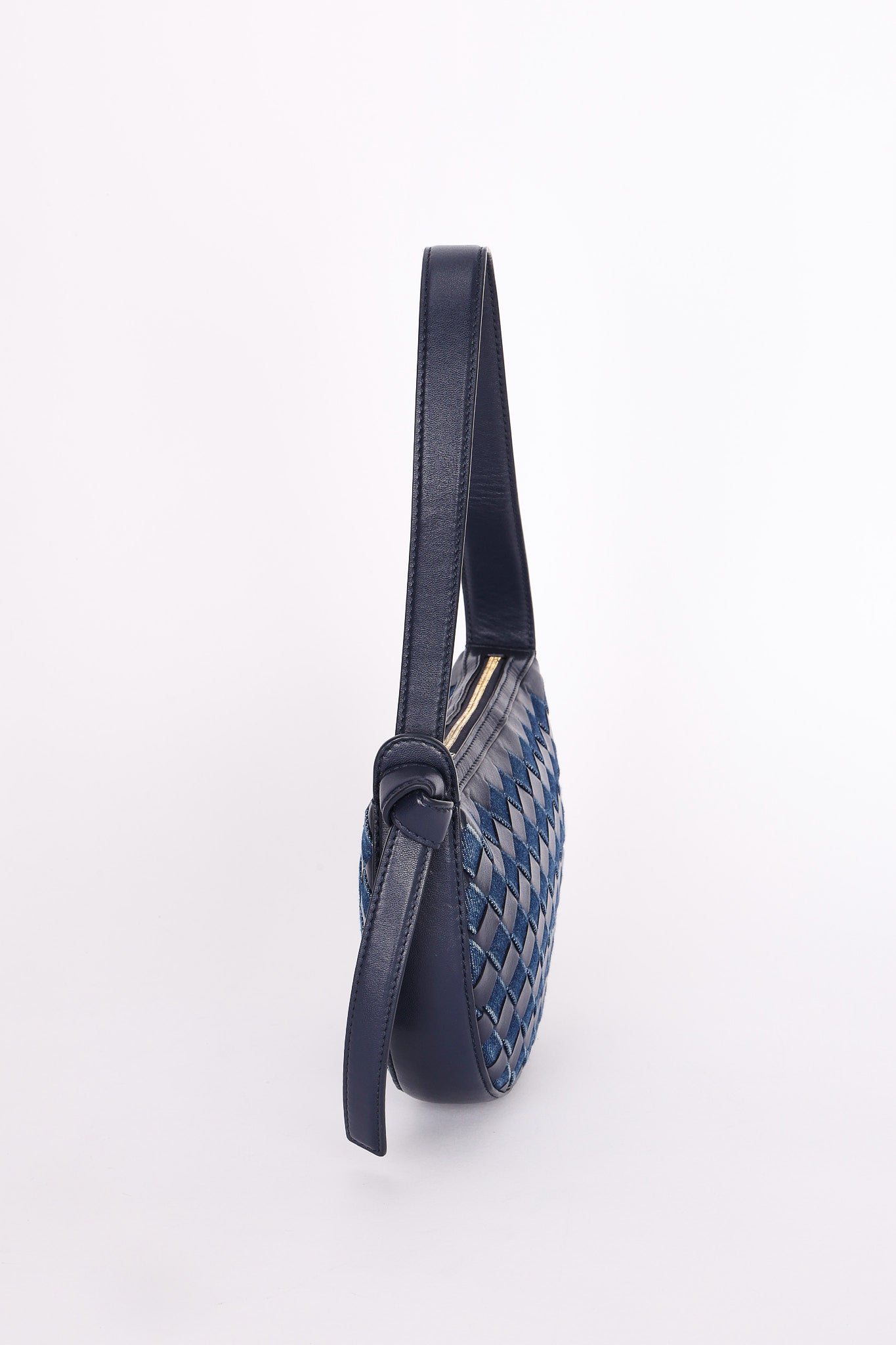 Bottega Veneta Intrecciato Denim Sunrise Bag
