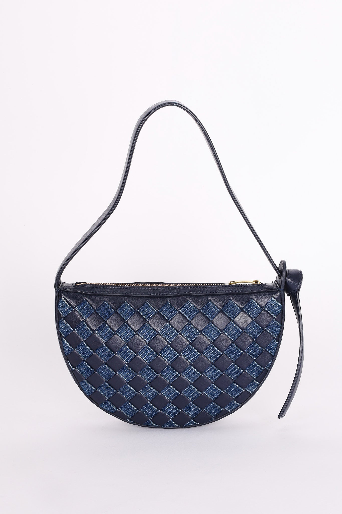 Bottega Veneta Intrecciato Denim Sunrise Bag