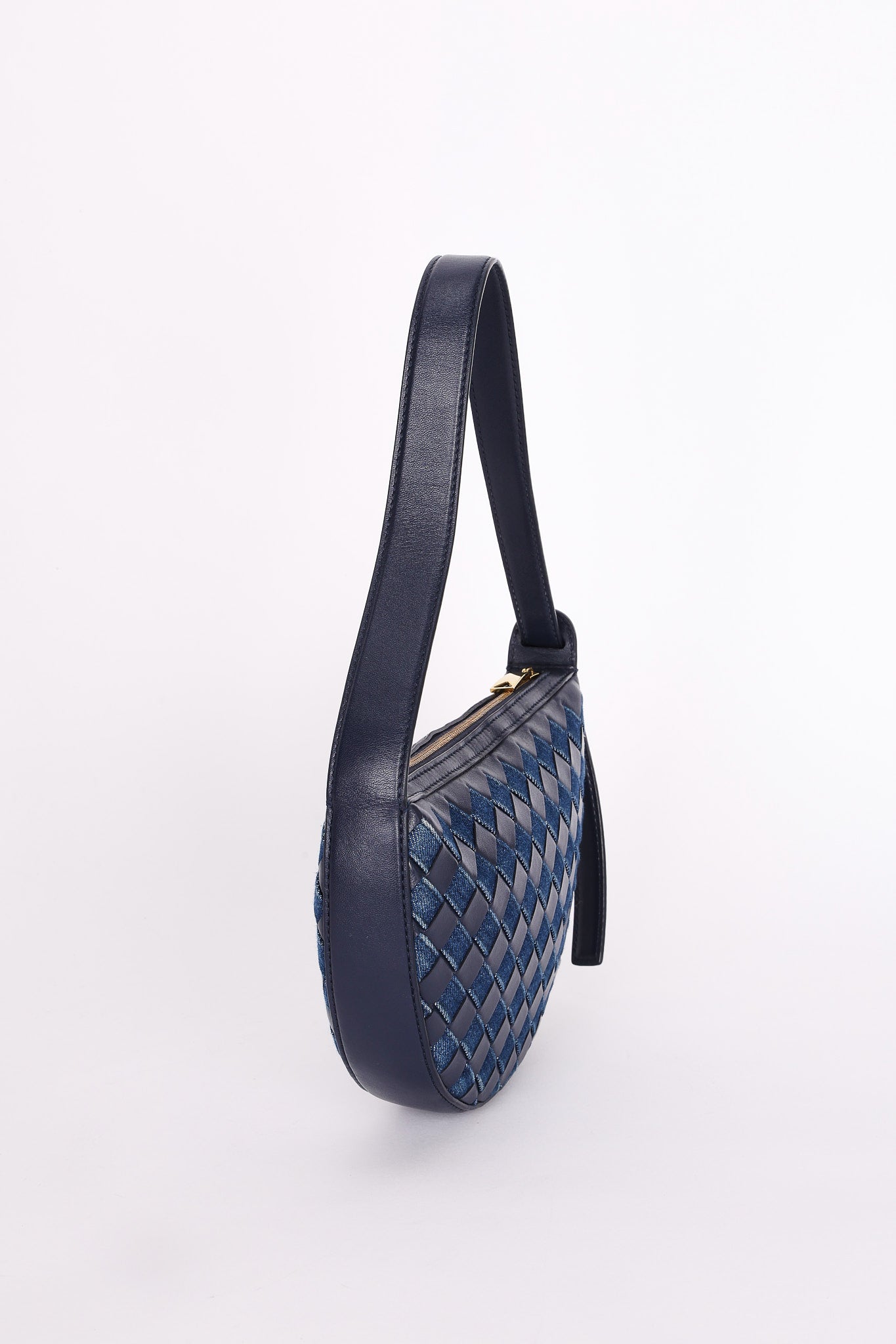 Bottega Veneta Intrecciato Denim Sunrise Bag