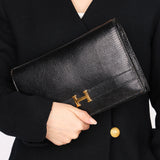 Hermès Sac Annie Shoulder Bag Noir Salvator Lizard GHW