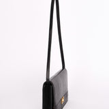Hermès Sac Annie Shoulder Bag Noir Salvator Lizard GHW