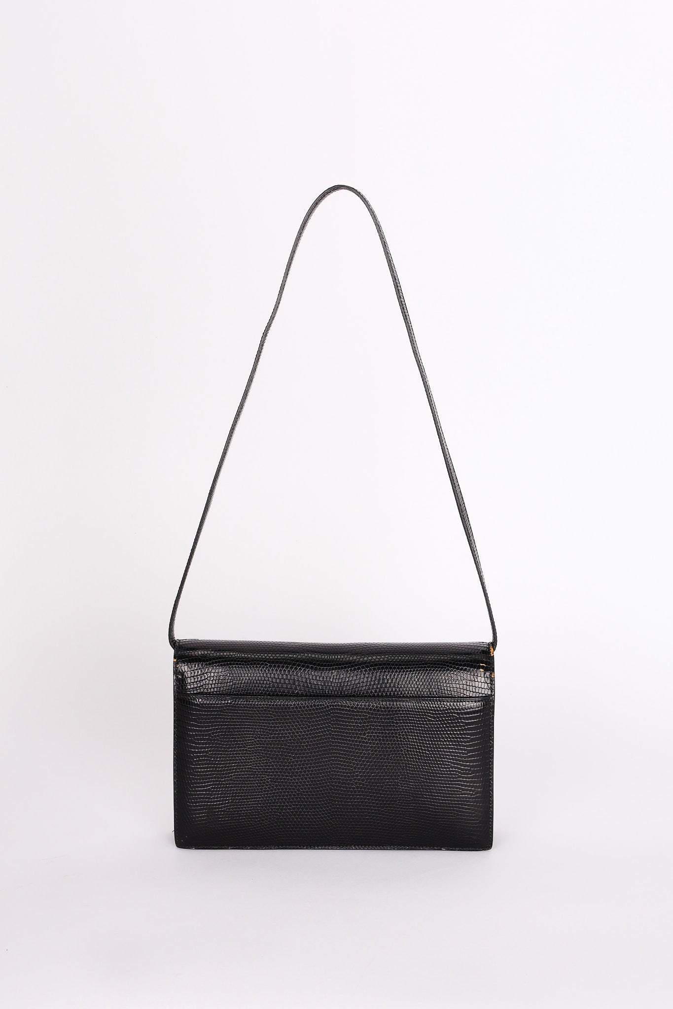 Hermès Sac Annie Shoulder Bag Noir Salvator Lizard GHW