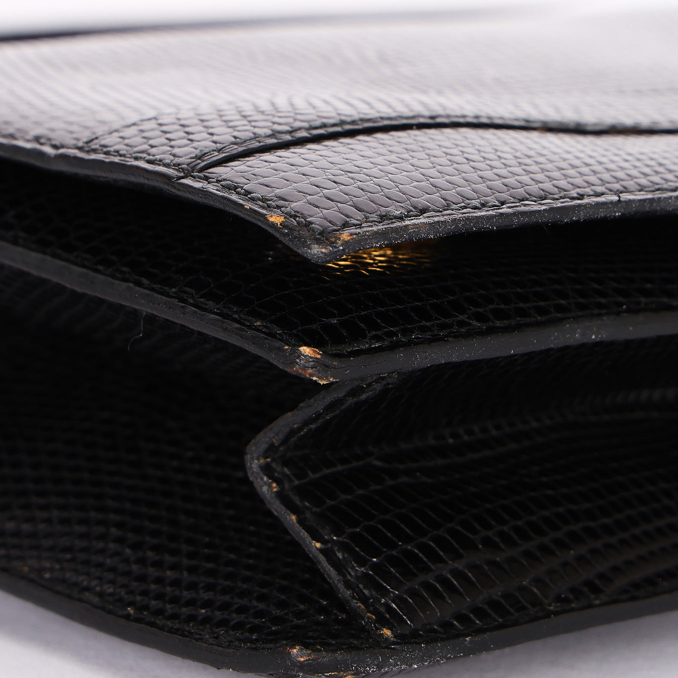 Hermès Sac Annie Shoulder Bag Noir Salvator Lizard GHW