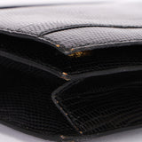 Hermès Sac Annie Shoulder Bag Noir Salvator Lizard GHW