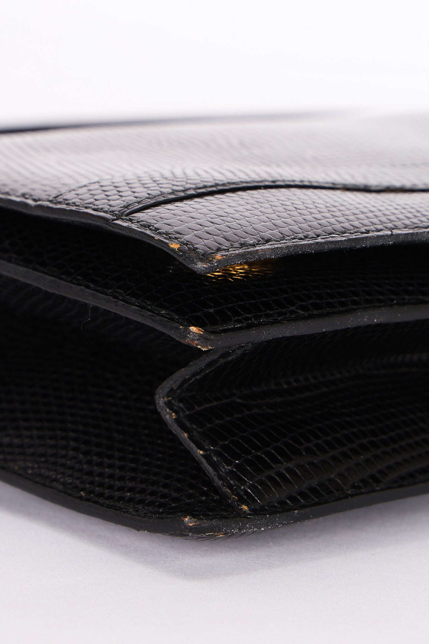 Hermès Sac Annie Shoulder Bag Noir Salvator Lizard GHW