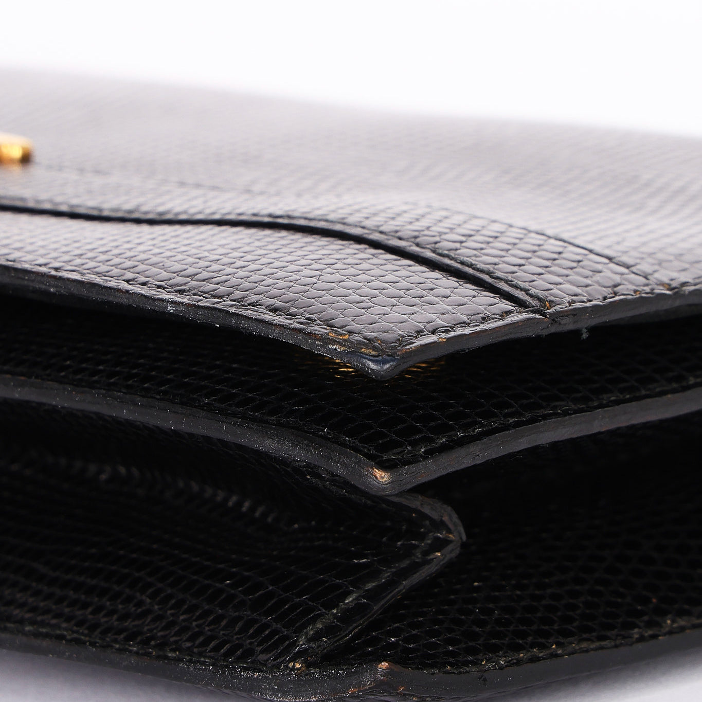 Hermès Sac Annie Shoulder Bag Noir Salvator Lizard GHW