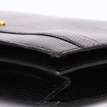 Hermès Sac Annie Shoulder Bag Noir Salvator Lizard GHW