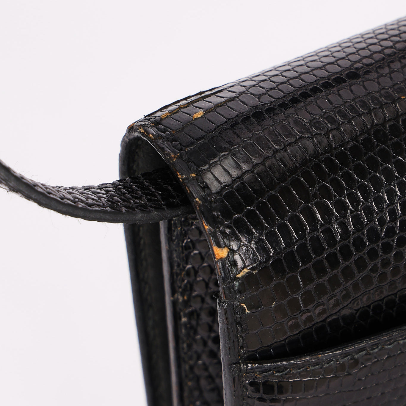 Hermès Sac Annie Shoulder Bag Noir Salvator Lizard GHW