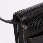 Hermès Sac Annie Shoulder Bag Noir Salvator Lizard GHW