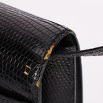 Hermès Sac Annie Shoulder Bag Noir Salvator Lizard GHW
