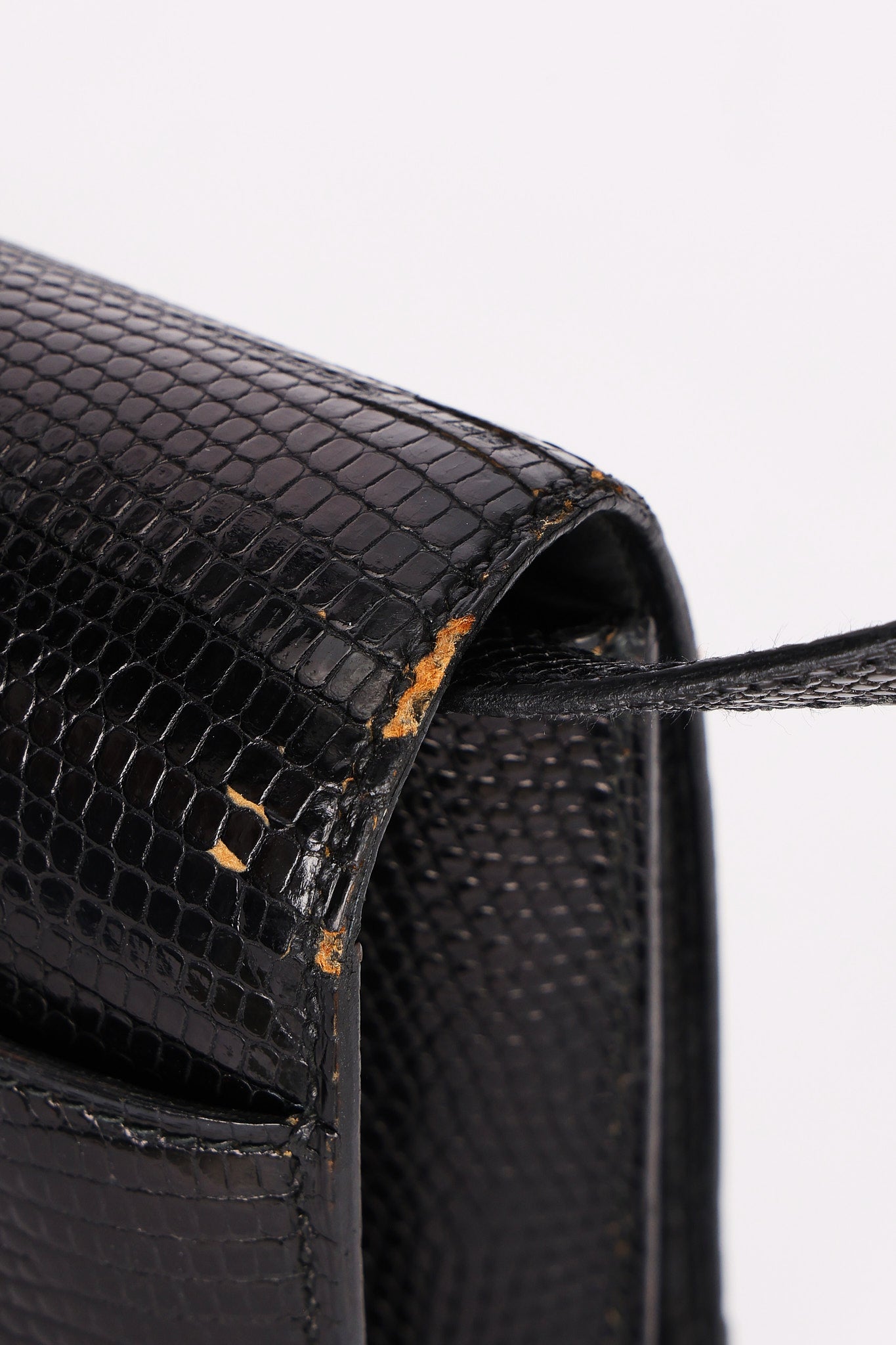 Hermès Sac Annie Shoulder Bag Noir Salvator Lizard GHW