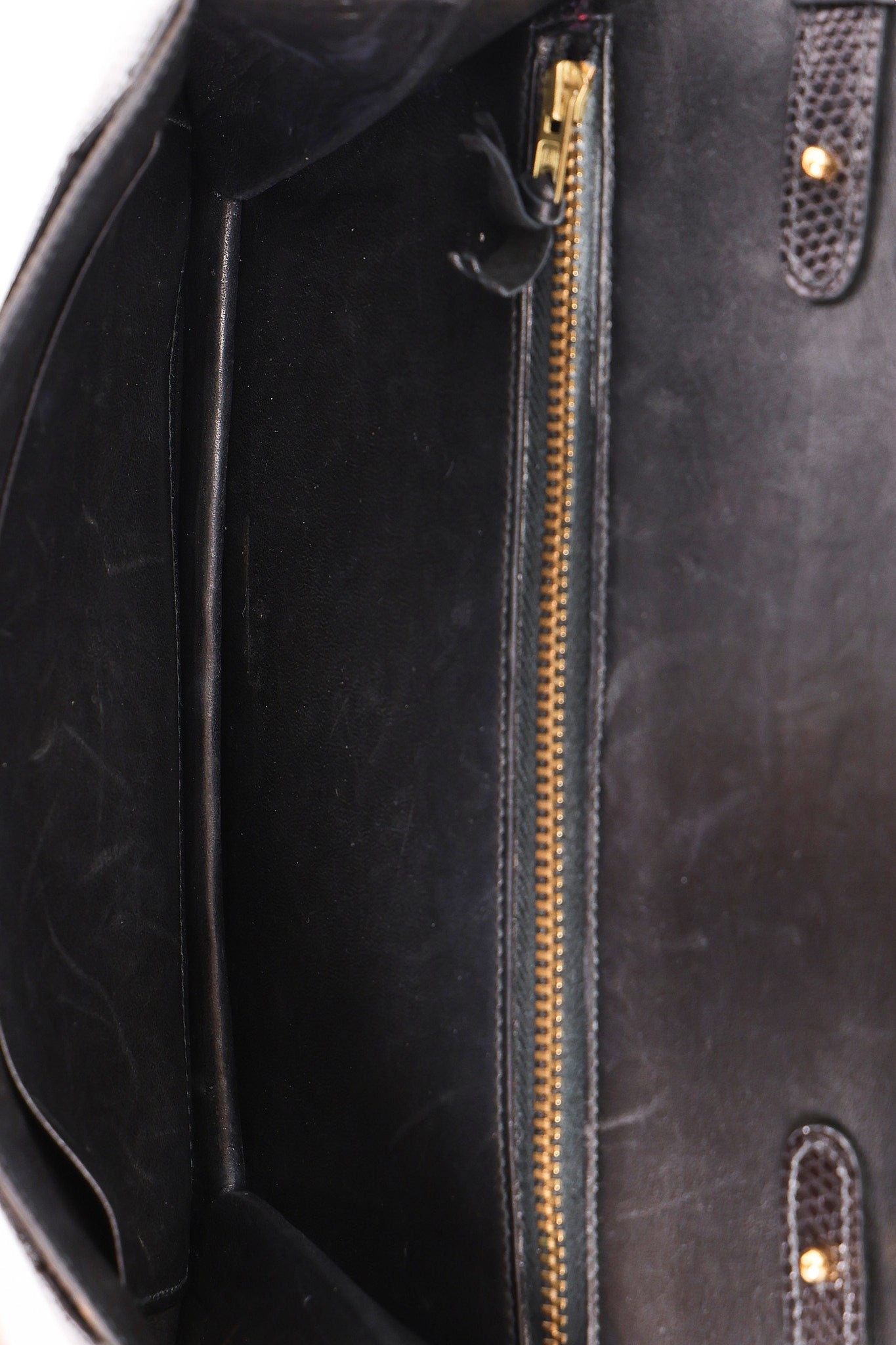 Hermès Sac Annie Shoulder Bag Noir Salvator Lizard GHW