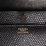 Hermès Sac Annie Shoulder Bag Noir Salvator Lizard GHW