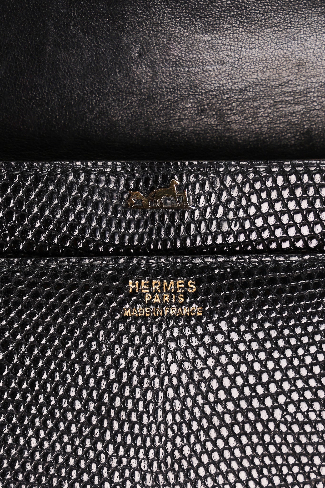 Hermès Sac Annie Shoulder Bag Noir Salvator Lizard GHW