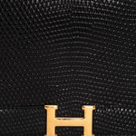 Hermès Sac Annie Shoulder Bag Noir Salvator Lizard GHW