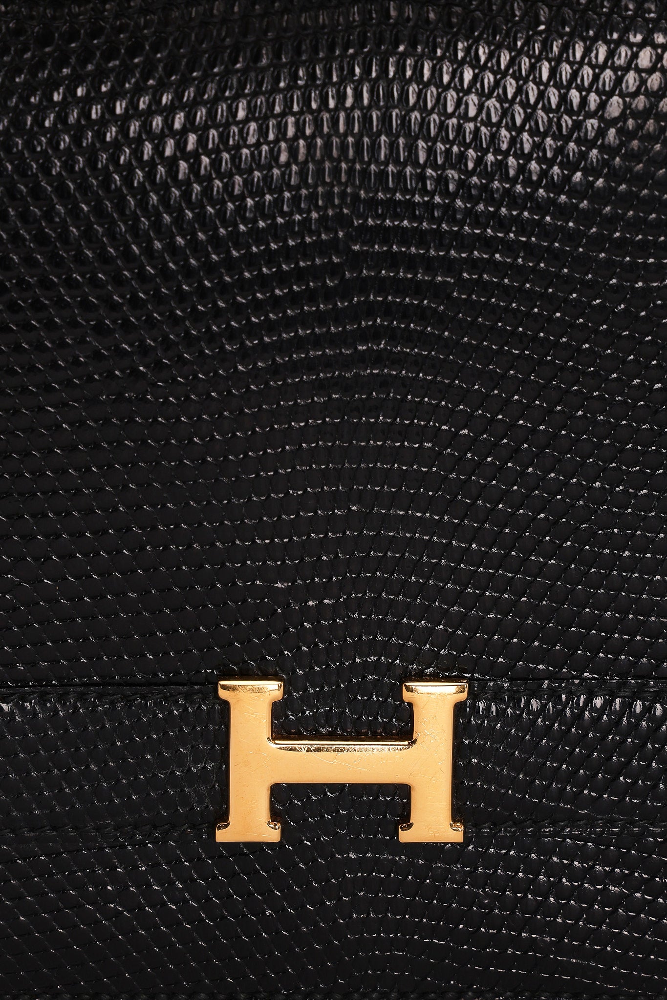 Hermès Sac Annie Shoulder Bag Noir Salvator Lizard GHW
