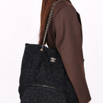 Chanel Bag Black Tweed CGHW