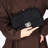 Chanel Bag Black Tweed CGHW