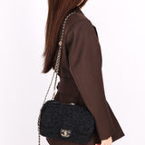 Chanel Bag Black Tweed CGHW